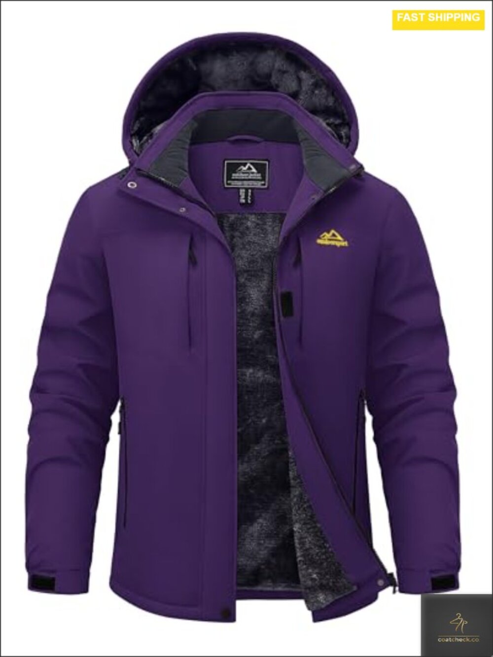 Women's Snow Ski Jacket Waterproof Windproof Fleece Lined with Hood 5 Pockets